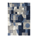 Tapis rectangulaire Milano design géométrique moderne bleu gris BLU013 Vente