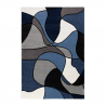 Tapis design moderne Milano motif géométrique pop art bleu blanc BLU015 Vente