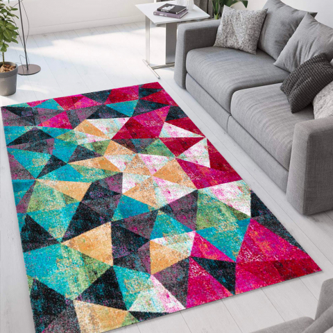 Modern woonkamer geometrisch design tapijt multicolor Milano MUL019