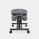 Chaise orthopédique et ergonomique tabouret suédois en tissu et en métal Balancesteel Lux 