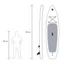 Opblaasbare stand up paddle SUP board 366cm Poppa 