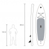 Opblaasbare stand up paddle SUP board 366cm Poppa 