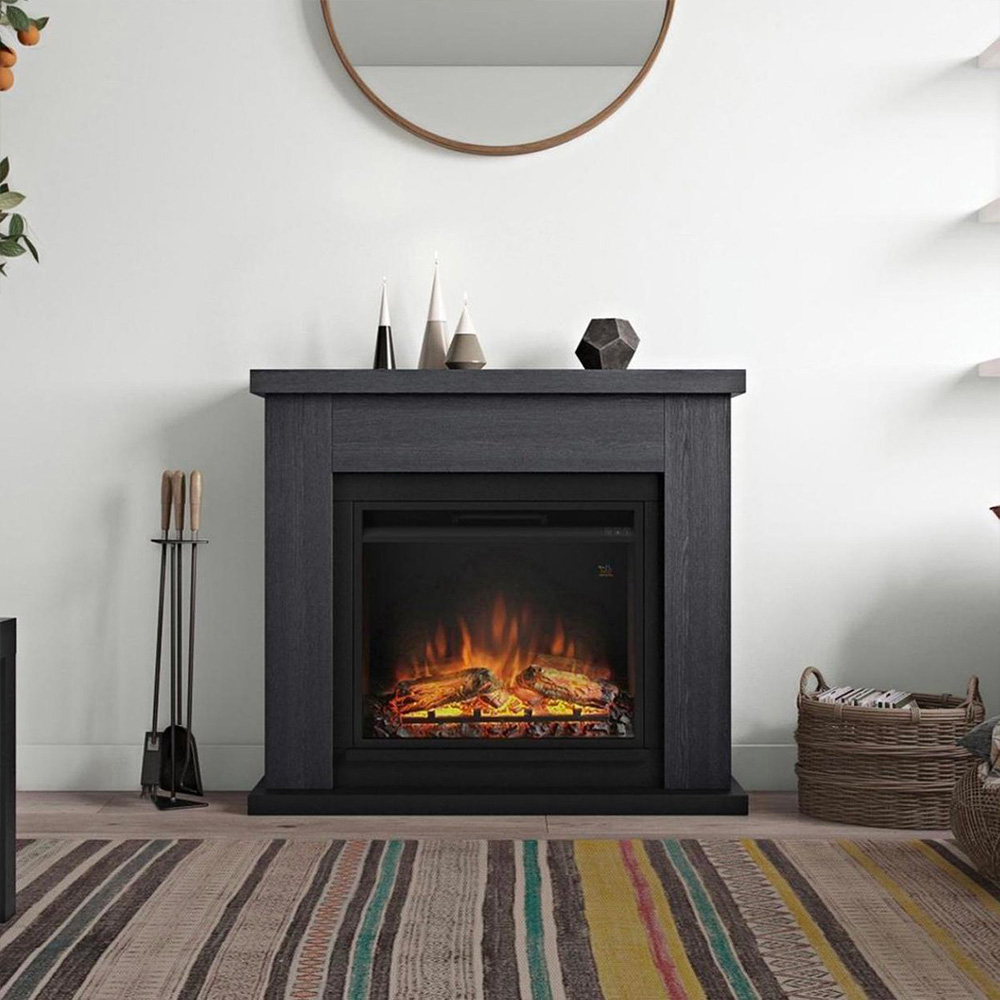 Modern Electric Fireplace Powerflame 1500w With Home Frame By Tagu
