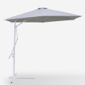 Paraplu 3 meter decentrale arm wit zeshoekig staal anti UV Dorico Voorraad