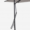 Hexagonal zwart side arm umbrella in steel 3 metres Dorico Noir Keuze