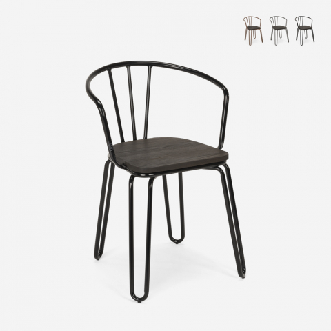 Tolix stijlstoelen industrieel ontwerp stalen armleuningen voor bar en keuken FERRUM ARM Aanbieding