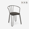 Industrieel design stalen stoelen met armleuningen Ferrum Arm Kortingen