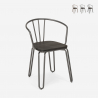 Industrieel design stalen stoelen met armleuningen Ferrum Arm Kortingen