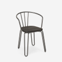 Industrieel design stalen stoelen met armleuningen Ferrum Arm 