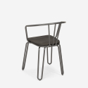 Industrieel design stalen stoelen met armleuningen Ferrum Arm 