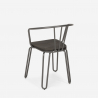 Industrieel design stalen stoelen met armleuningen Ferrum Arm 
