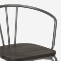 chaise cuisine et bar style accoudoirs en acier design industriel ferrum arm 