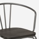Industrieel design stalen stoelen met armleuningen Ferrum Arm 