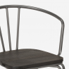 Industrieel design stalen stoelen met armleuningen Ferrum Arm 