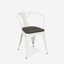 chaises design industriel en bois et métal de style cuisines de bar steel wood arm 