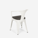chaises design industriel en bois et métal de style cuisines de bar steel wood arm 