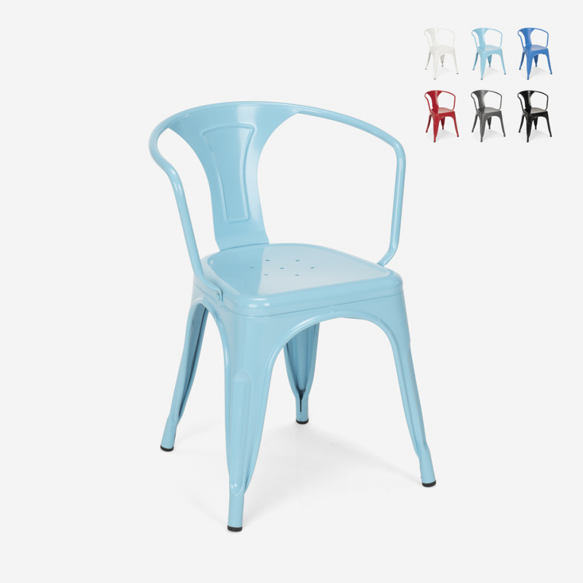 chaise de cuisine et bar industriel de style avec accoudoirs en acier steel arm Prix chaise de cuisine et bar industriel de style avec accoudoirs en acier steel arm Prix