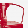 Metalen barkruk met rugleuning in industrieel design Steel Back 