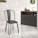 chaise de cuisine et bar en acier style design industriel ferrum one Dimensions