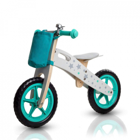 Vélo en bois à deux roues sans pédales et panier pour enfant balance bike Ride Promotion