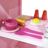 Roze houten speelgoedkeuken met potten, accessoires en geluiden Miss Chef Korting