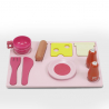 Roze houten speelgoedkeuken met potten, accessoires en geluiden Miss Chef Kortingen