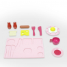 Roze houten speelgoedkeuken met potten, accessoires en geluiden Miss Chef Catalogus