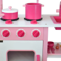 Roze houten speelgoedkeuken met potten, accessoires en geluiden Miss Chef Voorraad