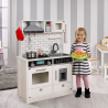 Moderne houten speelgoedkeuken voor kinderen met licht en geluid Home Chef Verkoop
