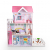 Houten poppenhuis met 3 verdiepingen en accessoires Pretty House XXL Aanbod