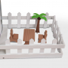Houten poppenhuis met 3 verdiepingen en accessoires Pretty House XXL Korting