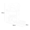 Houten poppenhuis met 3 verdiepingen en accessoires Pretty House XXL Kortingen