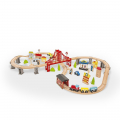 Circuit de train en bois jouet pour enfants 70 pièces Mr Ciuf Promotion