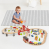 Circuit de train en bois jouet pour enfants 70 pièces Mr Ciuf Vente