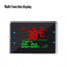 Stalen douchepaneel met LED-display, massagefunctie en regendouche Abano 