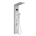 Steel shower column panel with LED display hydromassage waterfall mixer tap Abano Keuze