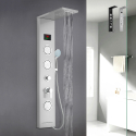 Steel shower column panel with LED display hydromassage waterfall mixer tap Abano Voorraad