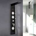 Stalen douchepaneel met LED-display, massagefunctie en regendouche Abano Aanbieding