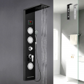 Steel shower column panel with LED display hydromassage waterfall mixer tap Abano Aanbieding