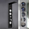 Stalen douchepaneel met LED-display, massagefunctie en regendouche Abano Aanbod