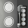 Stalen douchepaneel met LED-display, massagefunctie en regendouche Abano Korting