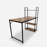 Industrieel bureau van metaal met boekenkast 120x62 cm Cambridge Aanbod