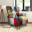 Fauteuil patchwork bergère inclinable au design moderne Throne Light Vente