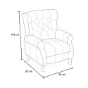 Fauteuil patchwork bergère inclinable au design moderne Throne Light Choix