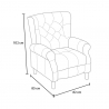 Fauteuil patchwork bergère inclinable au design moderne Throne Light Choix