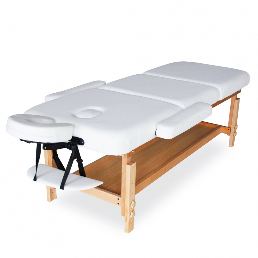 Mentor Denken Mos Massage Pro Verstelbare vaste houten massagetafel armleuningen  Fysiotherapeut