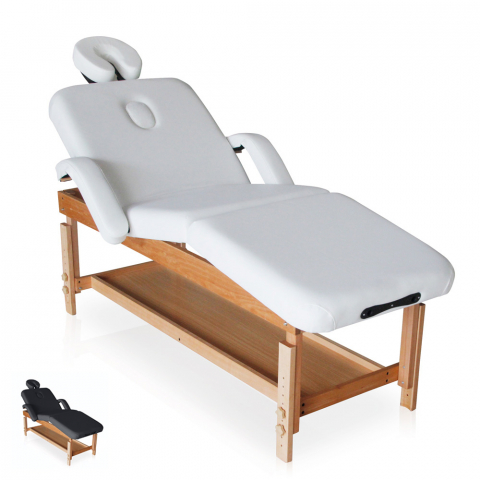 Table de massage en bois fixe réglable multi-position 225 cm Massage-pro