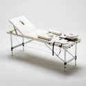 Table de massage portable pliante en aluminium à 3 zones 210 cm Thai Remises