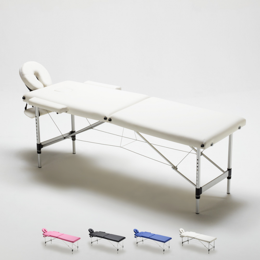 Draagbare opvouwbare aluminium massagetafel met 2 zones 210 cm Shiatsu Aanbieding