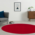 Bureau de salon moderne tapis rond rouge 80cm Casacolora CCTOROS Promotion